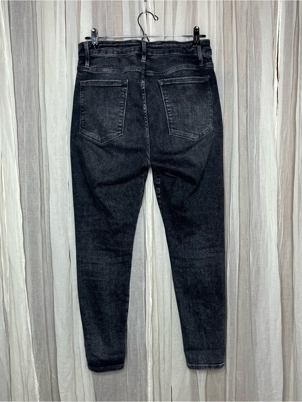FRAME Dark Gray Le One Skinny Crop Jeans - Picture 4 of 6